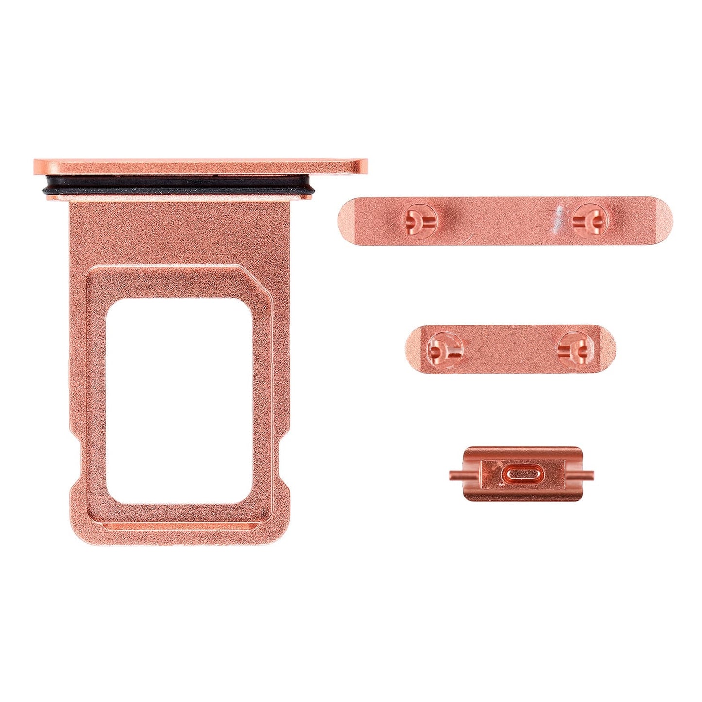 REPLACEMENT FOR IPHONE XR SIDE BUTTONS SET WITH SINGLE SIM CARD TRAY - CORAL