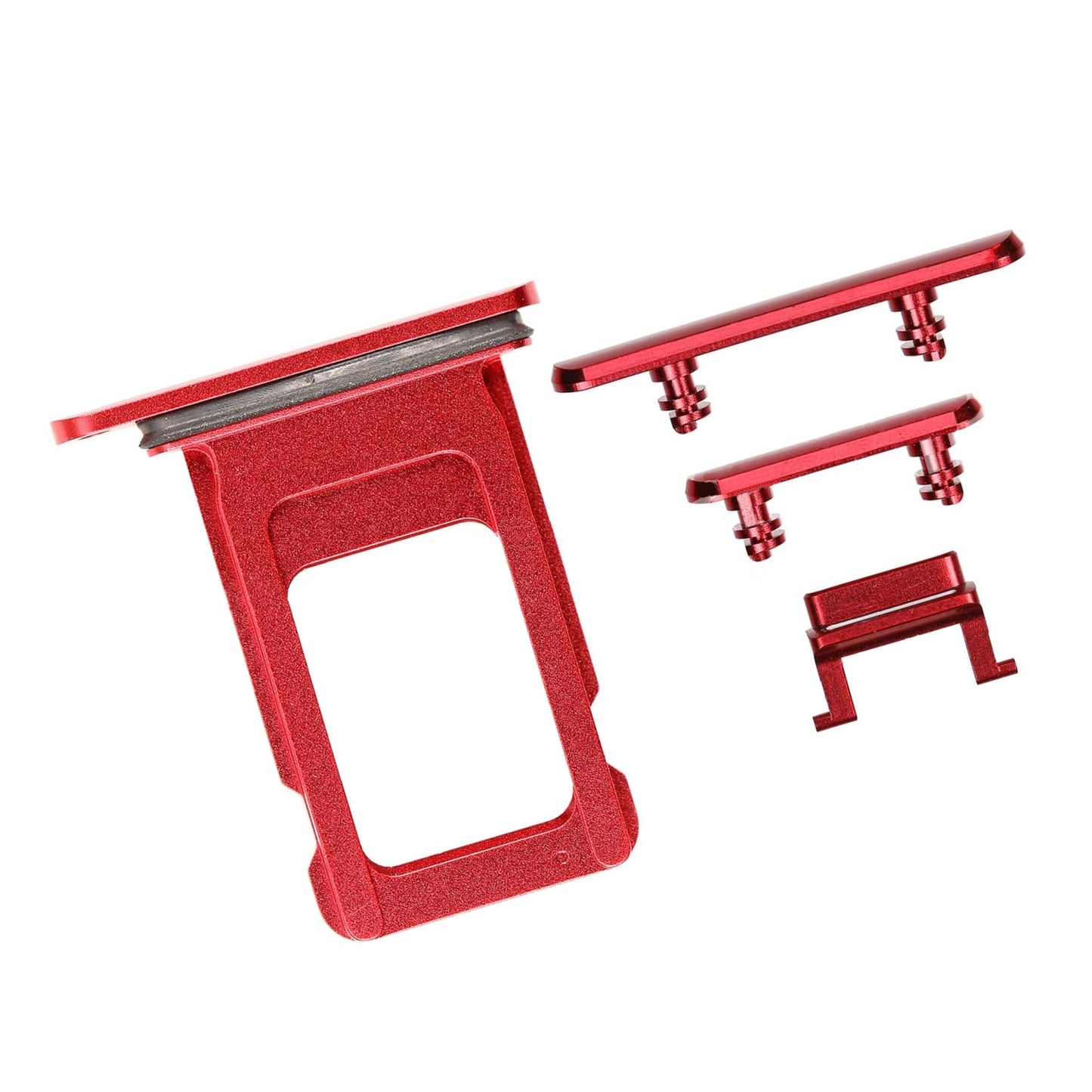 REPLACEMENT FOR IPHONE XR SIDE BUTTONS SET WITH SINGLE SIM CARD TRAY - RED