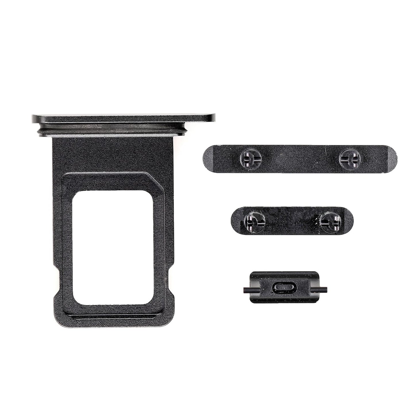 REPLACEMENT FOR IPHONE XR SIDE BUTTONS SET WITH SINGLE SIM CARD TRAY - SPACE GRAY