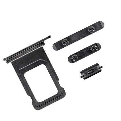 REPLACEMENT FOR IPHONE XR SIDE BUTTONS SET WITH SINGLE SIM CARD TRAY - SPACE GRAY