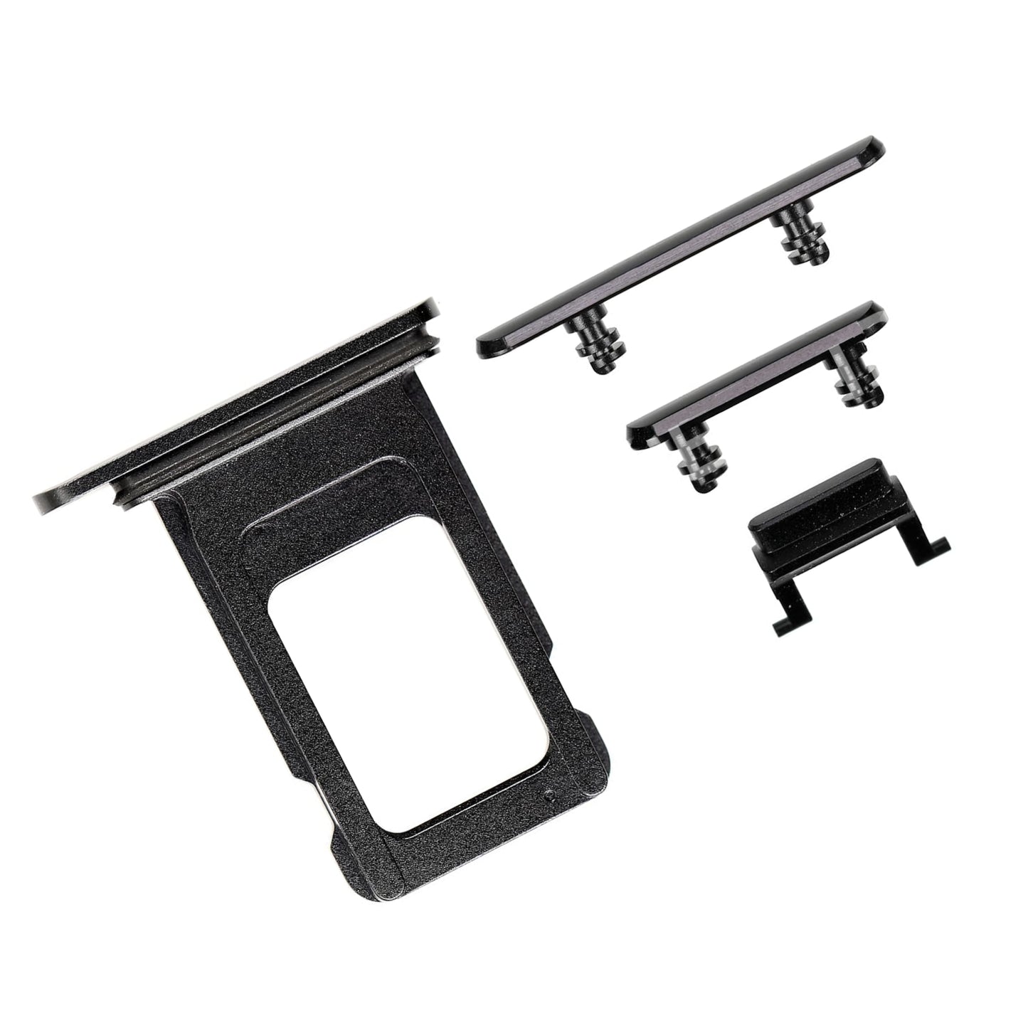 REPLACEMENT FOR IPHONE XR SIDE BUTTONS SET WITH SINGLE SIM CARD TRAY - SPACE GRAY