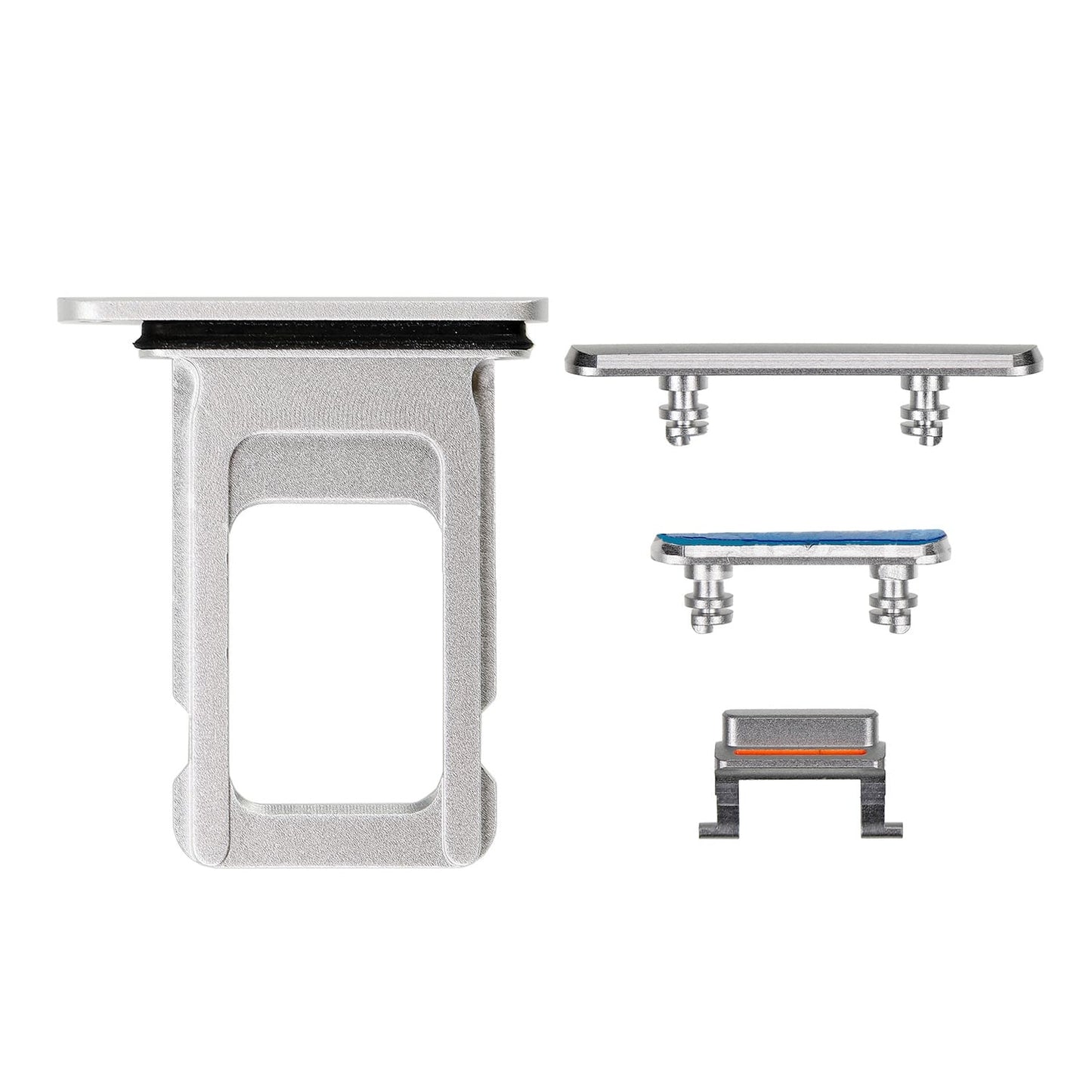 REPLACEMENT FOR IPHONE XR SIDE BUTTONS SET WITH SINGLE SIM CARD TRAY - WHITE