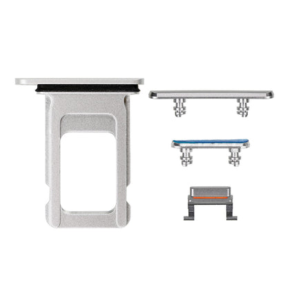 REPLACEMENT FOR IPHONE XR SIDE BUTTONS SET WITH SINGLE SIM CARD TRAY - WHITE