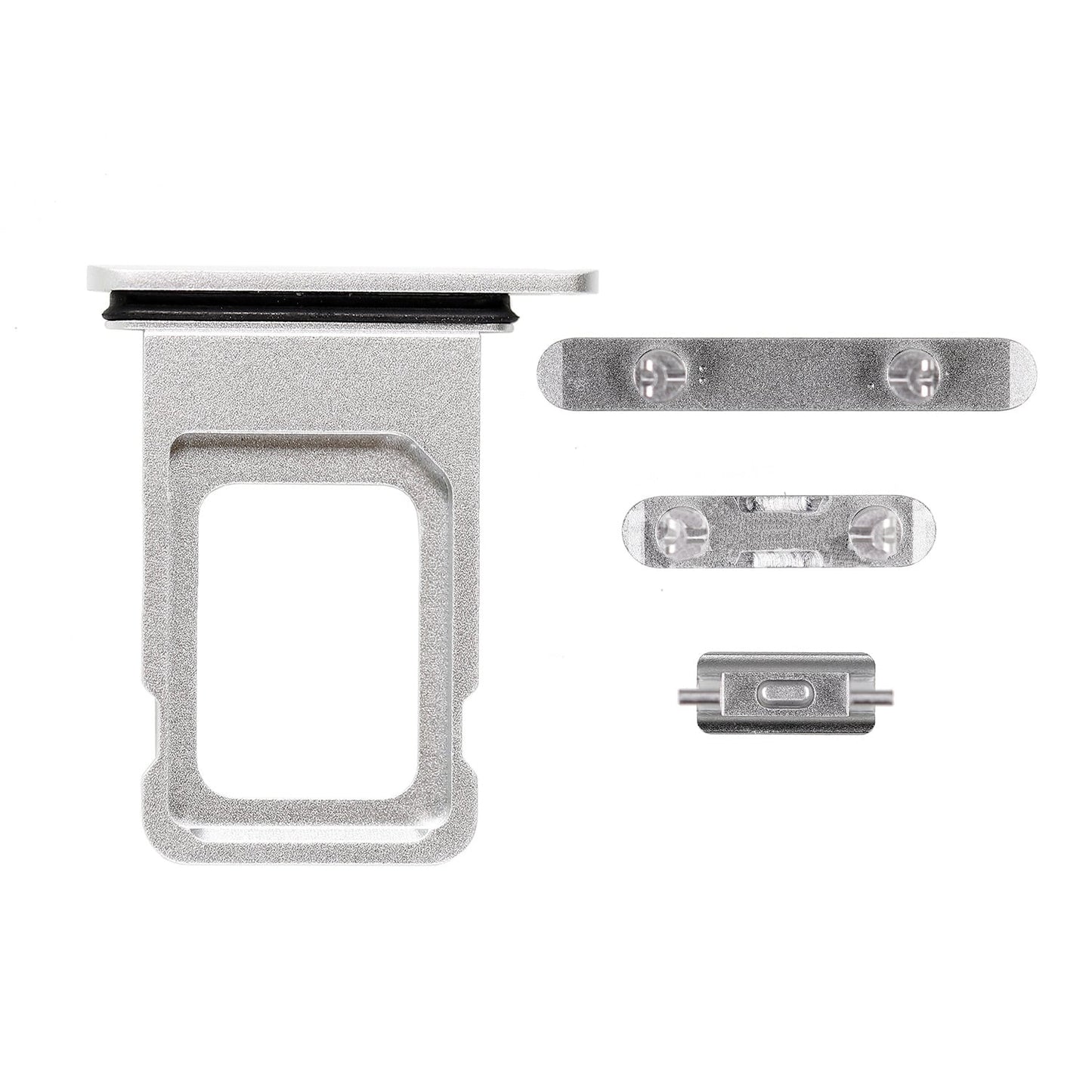 REPLACEMENT FOR IPHONE XR SIDE BUTTONS SET WITH SINGLE SIM CARD TRAY - WHITE