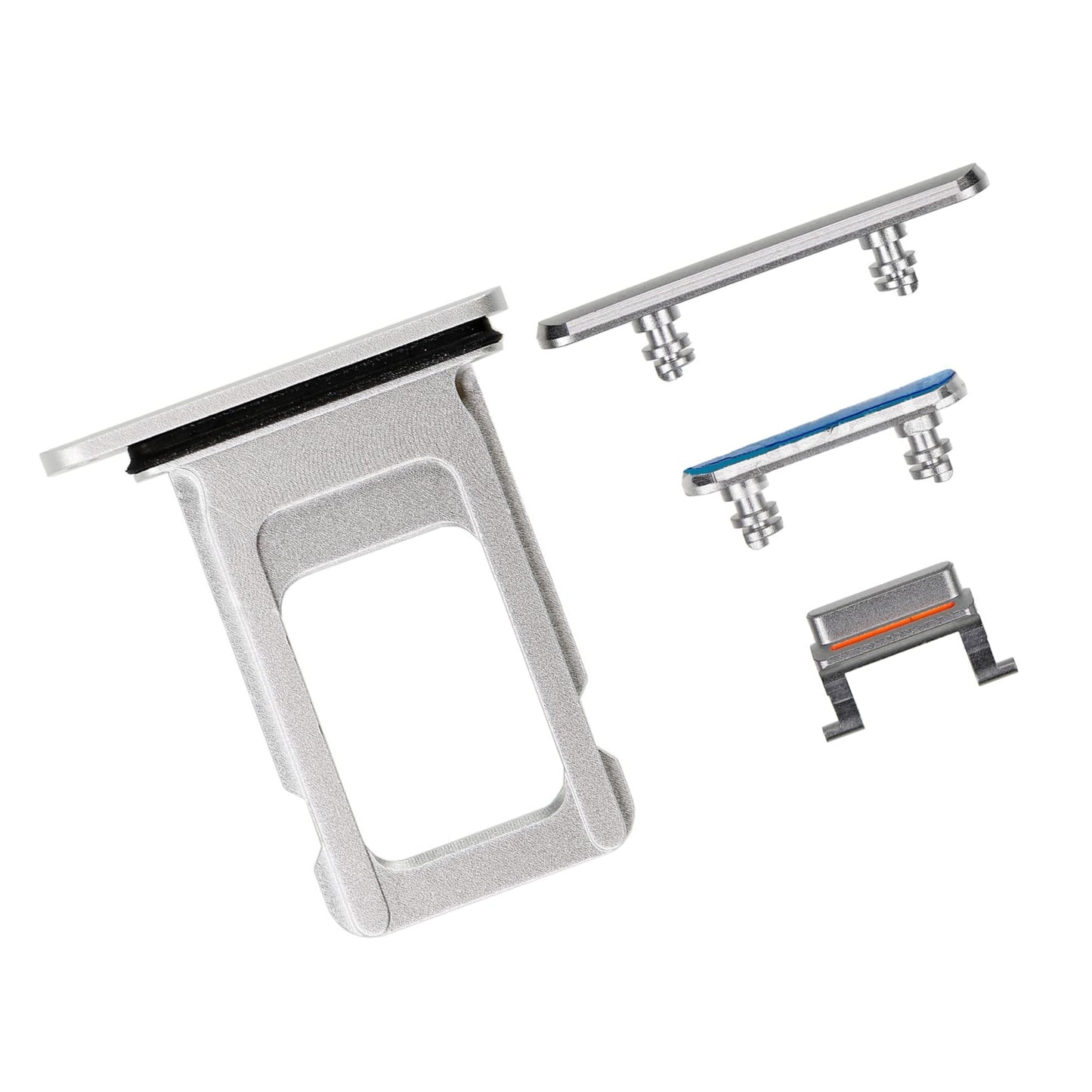 REPLACEMENT FOR IPHONE XR SIDE BUTTONS SET WITH SINGLE SIM CARD TRAY - WHITE