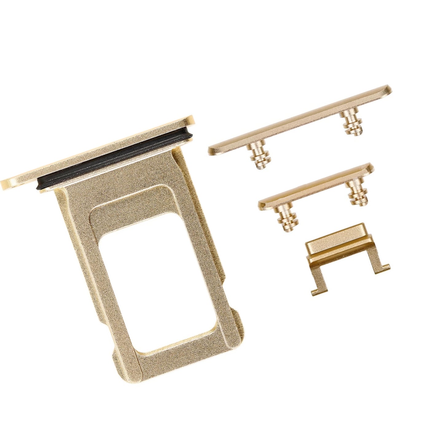 REPLACEMENT FOR IPHONE XR SIDE BUTTONS SET WITH SINGLE SIM CARD TRAY - YELLOW