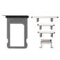 REPLACEMENT FOR IPHONE X SIDE BUTTONS SET WITH SIM TRAY - SILVER