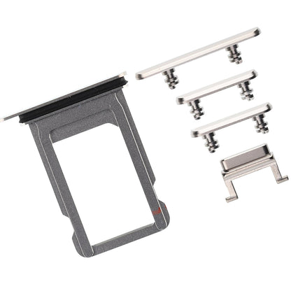 REPLACEMENT FOR IPHONE X SIDE BUTTONS SET WITH SIM TRAY - SILVER