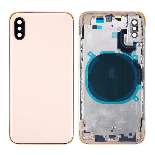 REPLACEMENT FOR IPHONE XS REAR HOUSING WITH FRAME - GOLD