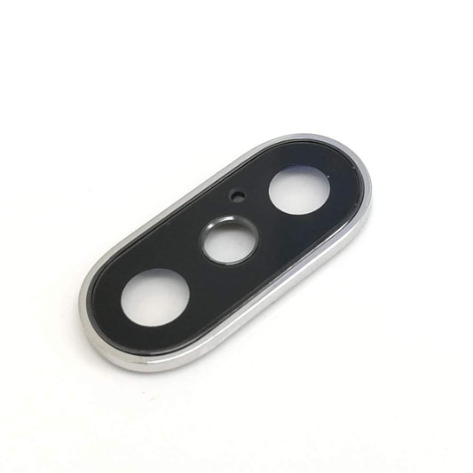 REPLACEMENT FOR IPHONE XS/XS MAX REAR FACING CAMERA LENS WITH BEZEL - SILVER
