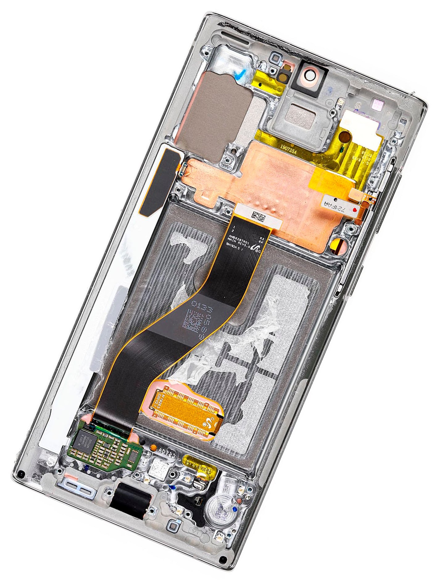 REPLACEMENT FOR SAMSUNG GALAXY NOTE 10 LCD SCREEN ASSEMBLY WITH FRAME - SILVER