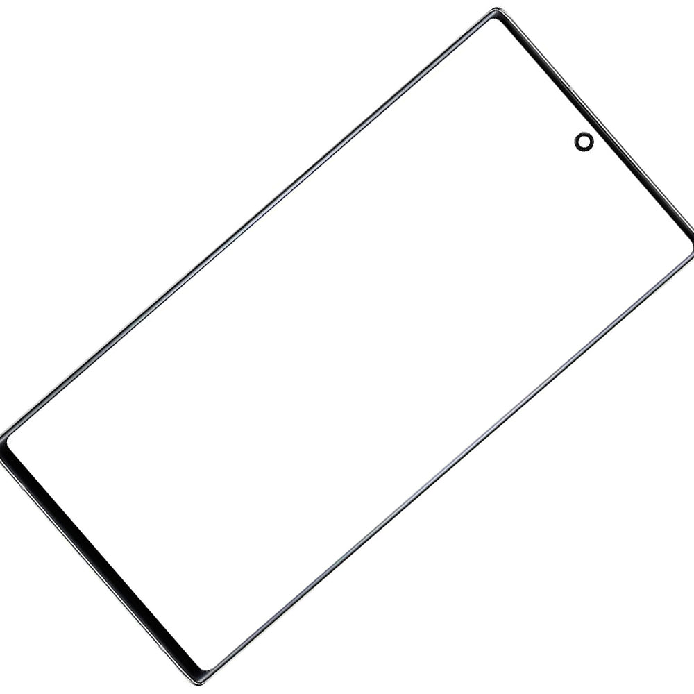 REPLACEMENT FOR SAMSUNG GALAXY NOTE 10 PLUS FRONT GLASS LENS - BLACK