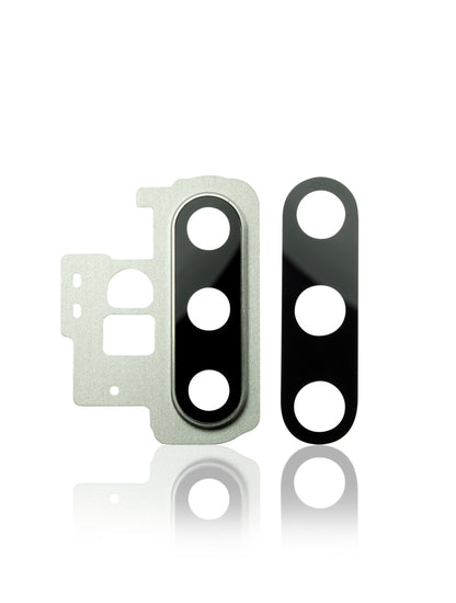 REPLACEMENT FOR SAMSUNG GALAXY NOTE 10 PLUS REAR CAMERA HOLDER WITH GLASS LENS - AURA WHITE