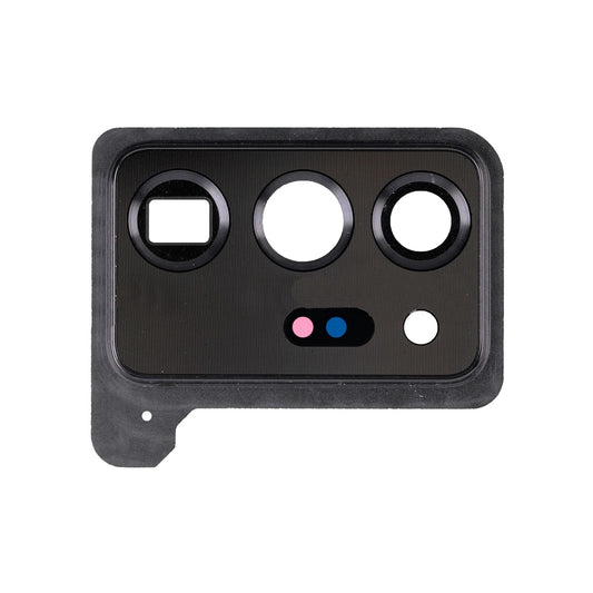 REPLACEMENT FOR SAMSUNG GALAXY NOTE 20 ULTRA REAR CAMERA HOLDER WITH GLASS LENS - MYSTIC BLACK