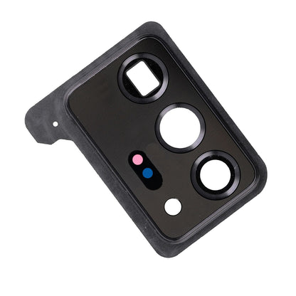 REPLACEMENT FOR SAMSUNG GALAXY NOTE 20 ULTRA REAR CAMERA HOLDER WITH GLASS LENS - MYSTIC BLACK