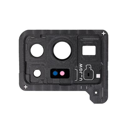 REPLACEMENT FOR SAMSUNG GALAXY NOTE 20 ULTRA REAR CAMERA HOLDER WITH GLASS LENS - MYSTIC BLACK