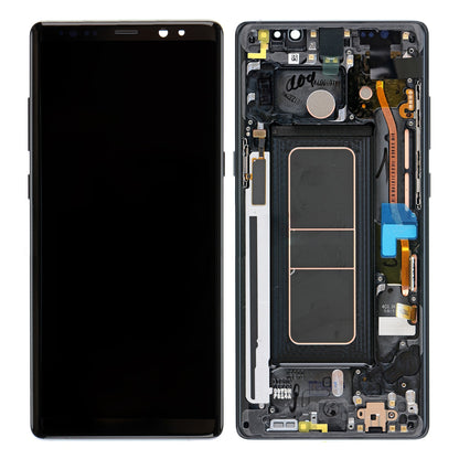 REPLACEMENT FOR SAMSUNG GALAXY NOTE 8 SM-N950 LCD SCREEN ASSEMBLY WITH FRAME - BLACK