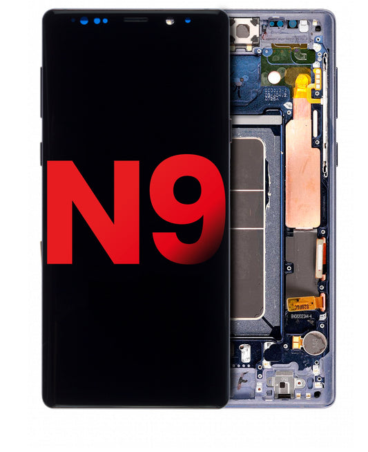 REPLACEMENT FOR SAMSUNG GALAXY NOTE 9 LCD SCREEN ASSEMBLY WITH FRAME - BLUE