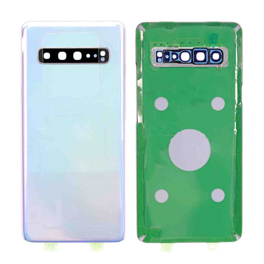 REPLACEMENT FOR SAMSUNG GALAXY S10 5G BATTERY DOOR WITH CAMERA GLASS - CROWN SILVER