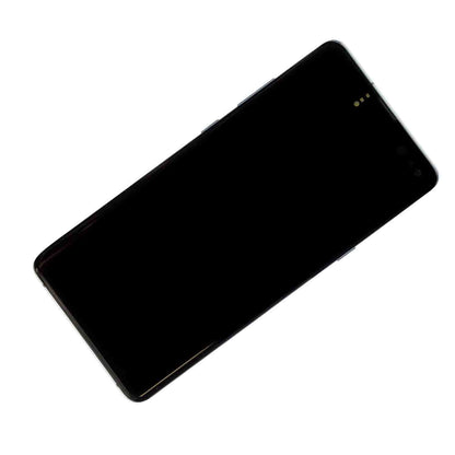 REPLACEMENT FOR SAMSUNG GALAXY S10 5G OLED SCREEN DIGITIZER ASSEMBLY WITH FRAME - MAJESTIC BLACK