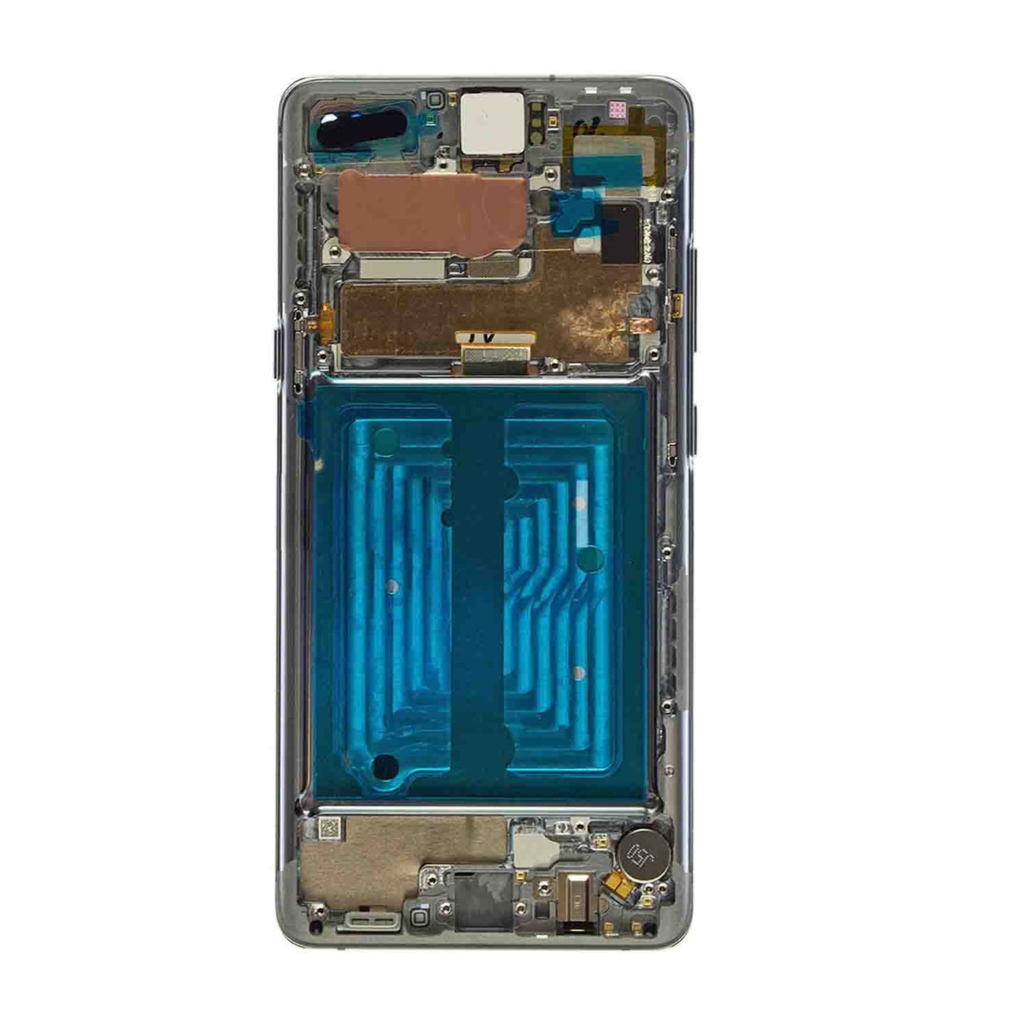 REPLACEMENT FOR SAMSUNG GALAXY S10 5G OLED SCREEN DIGITIZER ASSEMBLY WITH FRAME - MAJESTIC BLACK