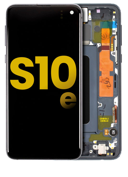 REPLACEMENT FOR SAMSUNG GALAXY S10E LCD SCREEN ASSEMBLY WITH FRAME - BLACK