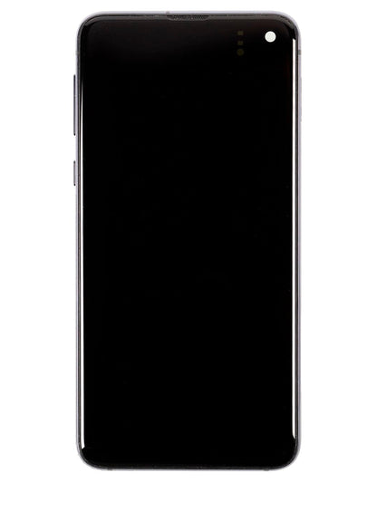 REPLACEMENT FOR SAMSUNG GALAXY S10E LCD SCREEN ASSEMBLY WITH FRAME - BLACK