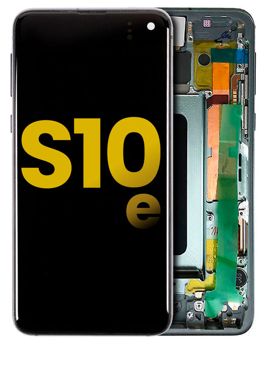REPLACEMENT FOR SAMSUNG GALAXY S10E LCD SCREEN ASSEMBLY WITH FRAME - GREEN