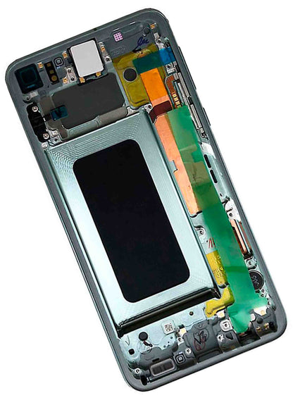 REPLACEMENT FOR SAMSUNG GALAXY S10E LCD SCREEN ASSEMBLY WITH FRAME - GREEN