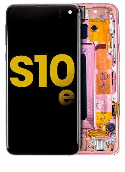 REPLACEMENT FOR SAMSUNG GALAXY S10E LCD SCREEN ASSEMBLY WITH FRAME - PINK