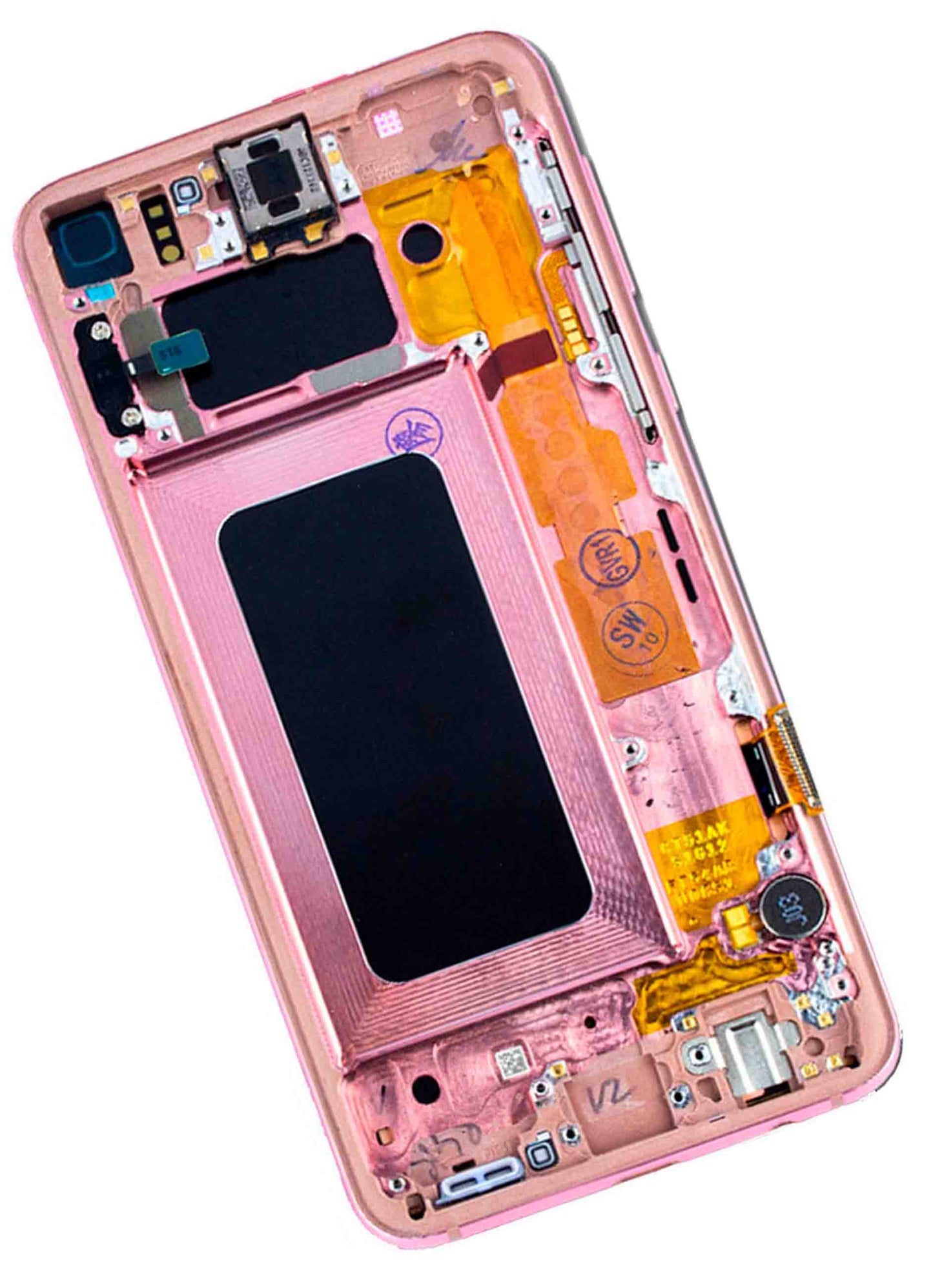 REPLACEMENT FOR SAMSUNG GALAXY S10E LCD SCREEN ASSEMBLY WITH FRAME - PINK