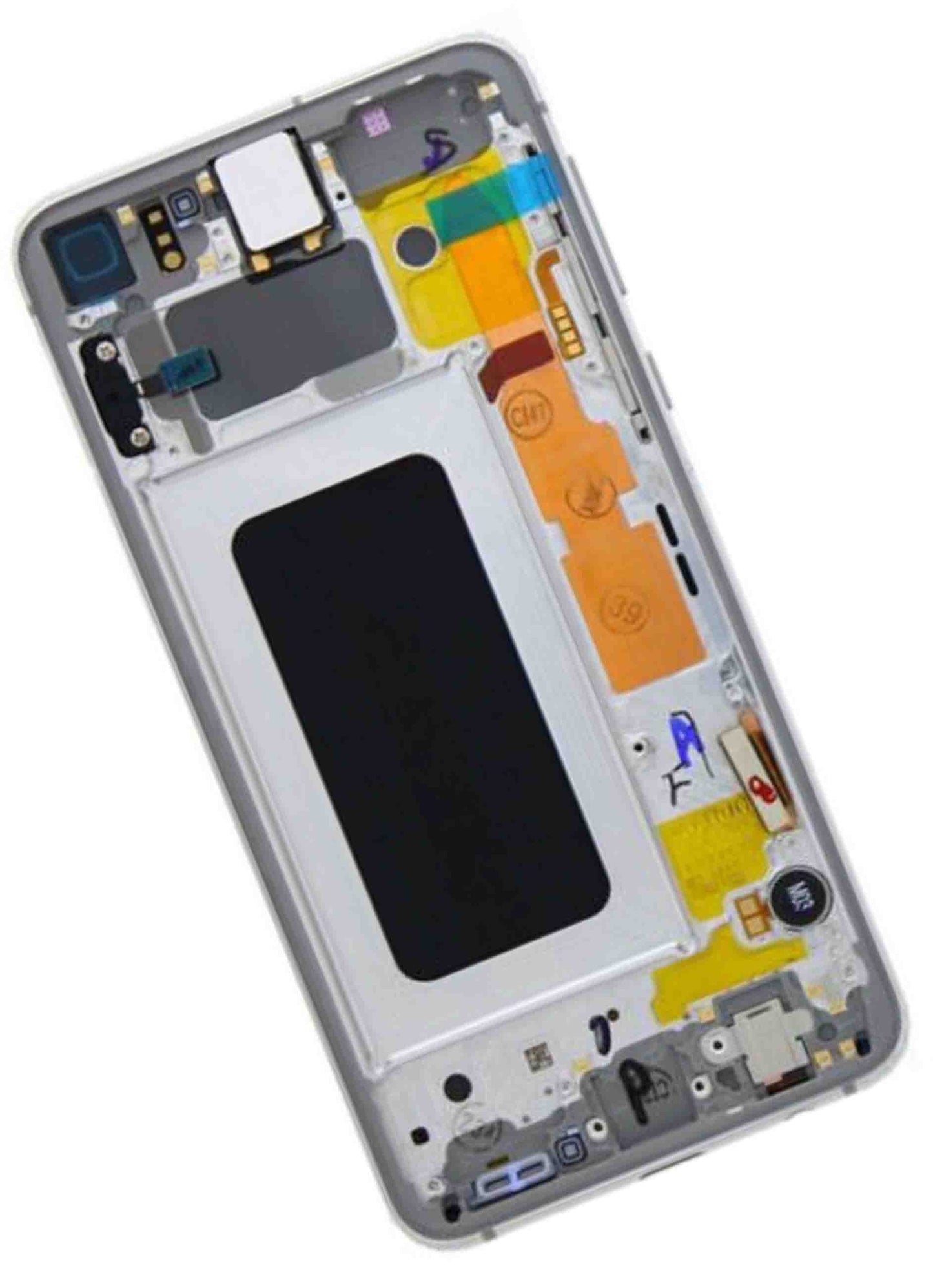 REPLACEMENT FOR SAMSUNG GALAXY S10E LCD SCREEN ASSEMBLY WITH FRAME - SILVER