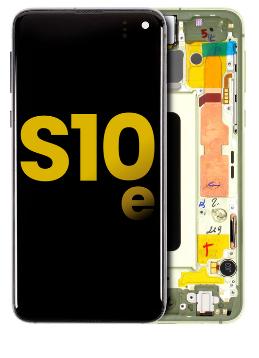 REPLACEMENT FOR SAMSUNG GALAXY S10E LCD SCREEN ASSEMBLY WITH FRAME - YELLOW