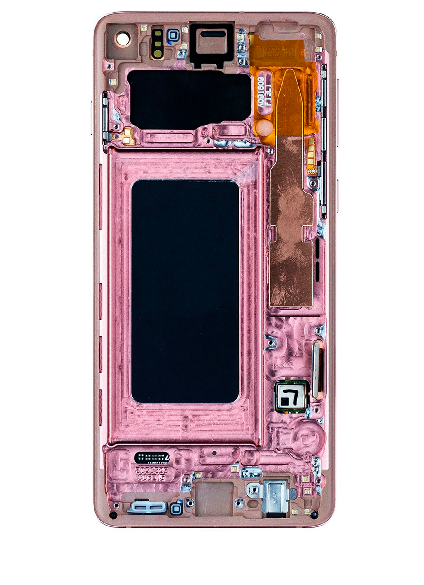 REPLACEMENT FOR SAMSUNG GALAXY S10 OLED SCREEN DIGITIZER ASSEMBLY WITH FRAME - FLAMINGO PINK
