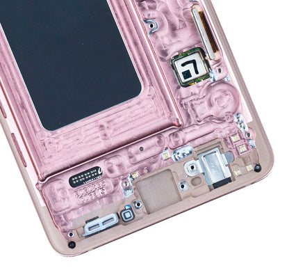 REPLACEMENT FOR SAMSUNG GALAXY S10 OLED SCREEN DIGITIZER ASSEMBLY WITH FRAME - FLAMINGO PINK