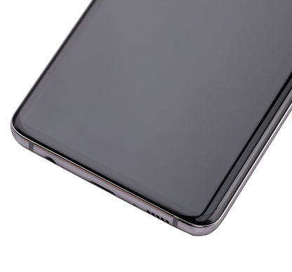 REPLACEMENT FOR SAMSUNG GALAXY S10 OLED SCREEN DIGITIZER ASSEMBLY WITH FRAME - PRISM WHITE