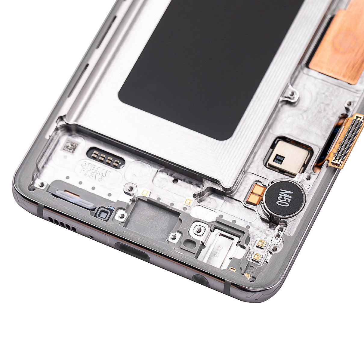 REPLACEMENT FOR SAMSUNG GALAXY S10 OLED SCREEN DIGITIZER ASSEMBLY WITH FRAME - PRISM WHITE