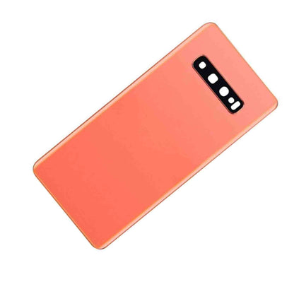 REPLACEMENT FOR SAMSUNG GALAXY S10 PLUS BATTERY DOOR WITH CAMERA GLASS - FLAMINGO PINK