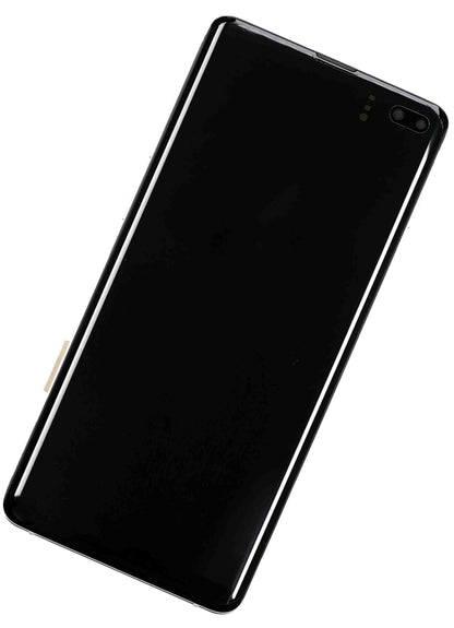 REPLACEMENT FOR SAMSUNG GALAXY S10 PLUS OLED SCREEN DIGITIZER ASSEMBLY WITH FRAME - CERAMIC WHITE