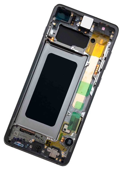 REPLACEMENT FOR SAMSUNG GALAXY S10 PLUS OLED SCREEN DIGITIZER ASSEMBLY WITH FRAME - BLACK