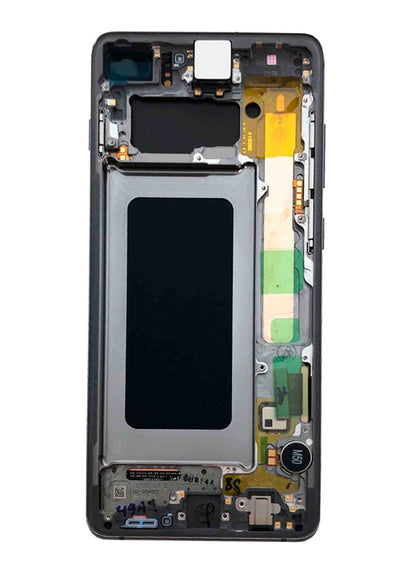REPLACEMENT FOR SAMSUNG GALAXY S10 PLUS OLED SCREEN DIGITIZER ASSEMBLY WITH FRAME - BLACK