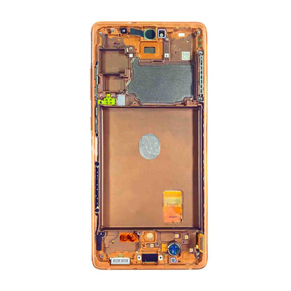 REPLACEMENT FOR SAMSUNG GALAXY S20 FE 5G OLED SCREEN ASSEMBLY WITH FRAME - CLOUD ORANGE