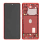 REPLACEMENT FOR SAMSUNG GALAXY S20 FE 5G OLED SCREEN ASSEMBLY WITH FRAME - CLOUD RED