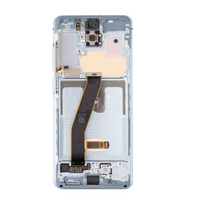 REPLACEMENT FOR SAMSUNG GALAXY S20 LCD SCREEN ASSEMBLY WITH FRAME - BLUE