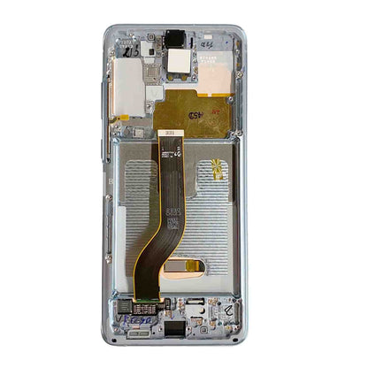REPLACEMENT FOR SAMSUNG GALAXY S20 PLUS LCD SCREEN ASSEMBLY WITH FRAME - CLOUD WHITE