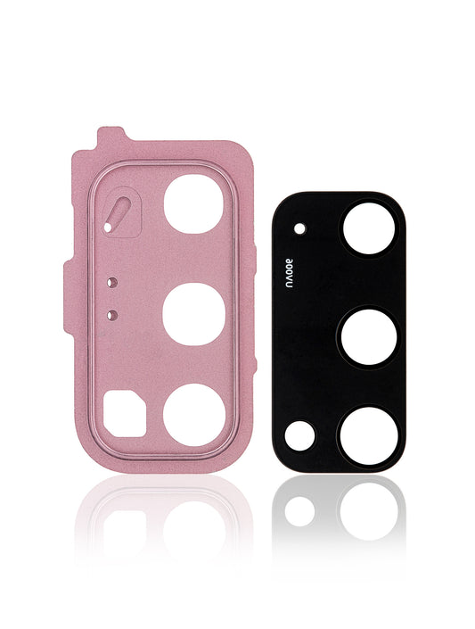 REPLACEMENT FOR SAMSUNG GALAXY S20 REAR CAMERA HOLDER WITH LENS - PINK