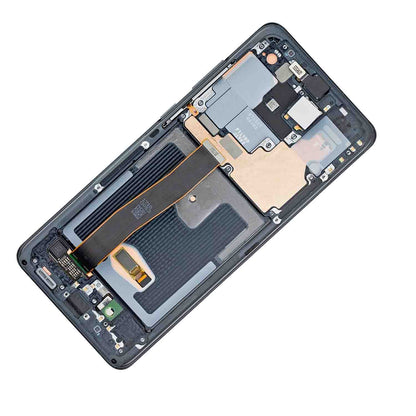 REPLACEMENT FOR SAMSUNG GALAXY S20 ULTRA OLED SCREEN ASSEMBLY WITH FRAME - BLACK