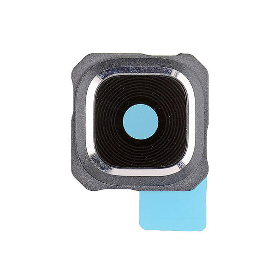 REPLACEMENT FOR SAMSUNG GALAXY S6 EDGE PLUS SERIES REAR FACING CAMERA LENS AND BEZEL - SILVER