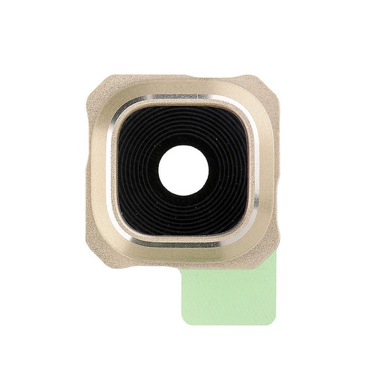 REPLACEMENT FOR SAMSUNG GALAXY S6 EDGE PLUS SERIES REAR FACING CAMERA LENS AND BEZEL - GOLD