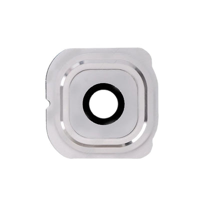 REPLACEMENT FOR SAMSUNG GALAXY S6 EDGE SERIES REAR FACING CAMERA LENS AND BEZEL - WHITE